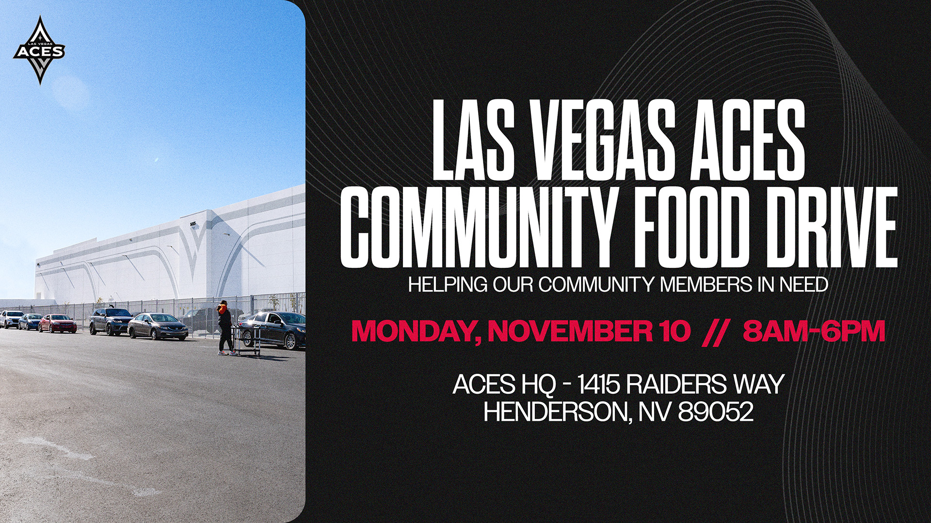 Las Vegas Aces and Three Square Team Up to Host Food Drive to Aid with Food Assistance Shortage